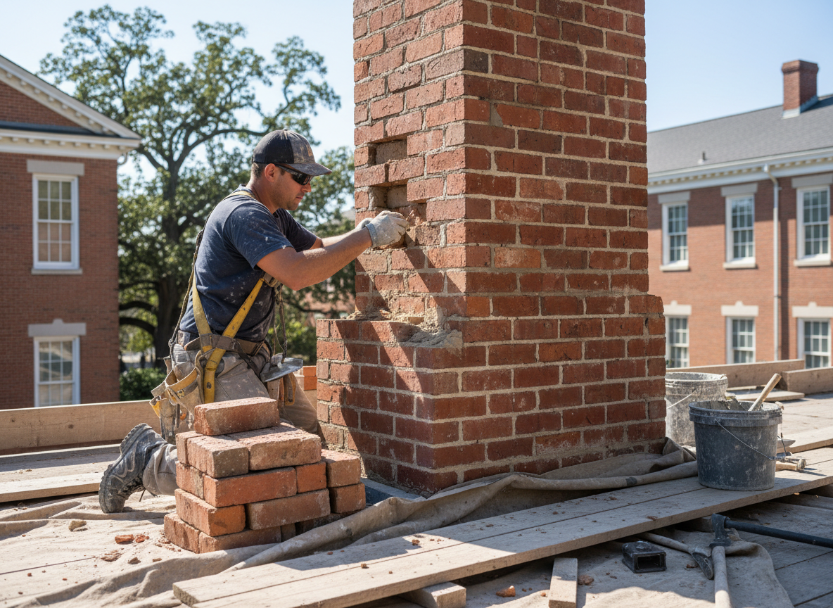 brick chimney repair in Montgomery