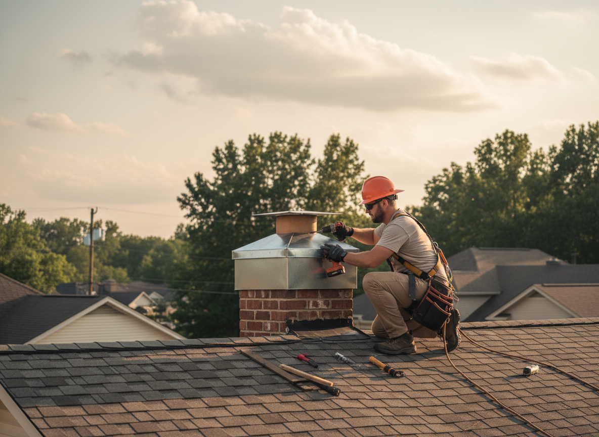 chimney cap installation in Montgomery