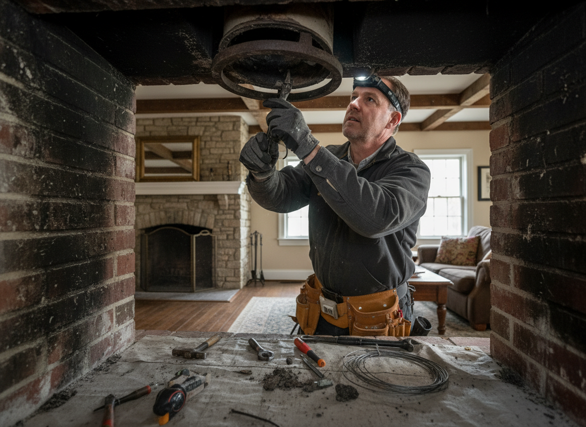 chimney damper repair in Montgomery