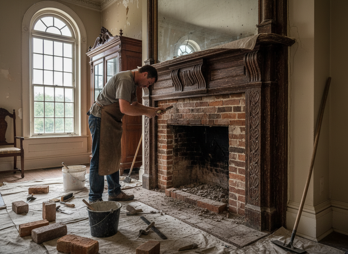 fireplace restoration in Montgomery